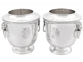Sterling Silver Wine Coolers - Antique George III