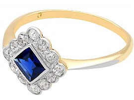 Dainty Sapphire Dress Ring with Diamonds