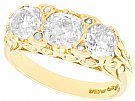2.01ct Diamond and 18ct Yellow Gold Trilogy Ring - Antique and Contemporary