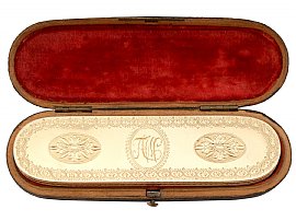 22ct Yellow Gold Toothpick Case/Holder with Mirror - Antique George III (1779)