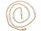 6.76ct Opal and 9ct Yellow Chain Necklace - Antique Circa 1900