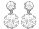 2.64ct Diamond and 18ct Yellow Gold Drop Earrings - Antique Circa 1920