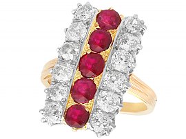 Ruby and Diamond Ring Rose Gold