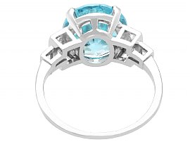 Zircon and Diamond Ring in Platinum