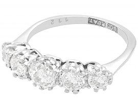5 Stone Diamond Engagement Ring Round Cut