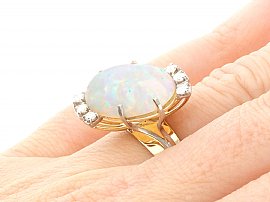 Vintage Opal and Diamond Ring UK