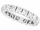 1.62ct Diamond and 18ct White Gold Full Eternity Ring - Vintage French Circa 1980