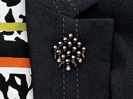 Edwardian Garnet Brooch Wearing Image