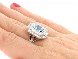 1950s Cocktail Ring On the Hand