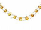 124.21ct Citrine and 9ct Rose Gold Riviere Necklace - Antique Circa 1890