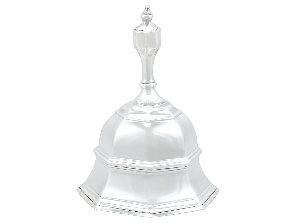 Large English Silver Table Bell