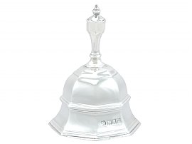 Large English Silver Table Bell Hallmarks