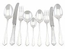 Sterling Silver Canteen of Cutlery for Six Persons - Contemporary Elizabeth II (2002)