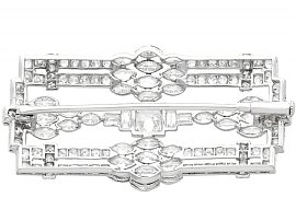 Art Deco Platinum Diamond Brooch Back