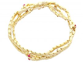 Vintage Gold and Ruby Bracelet