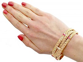 Vintage Gold and Ruby Bracelet