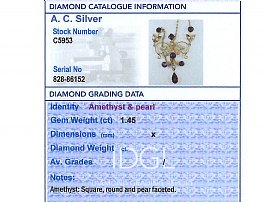 Amethyst and Seed Pearl Necklace Grading Data