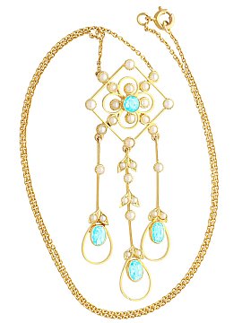 Aquamarine and Diamond Necklace 