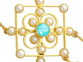 Aquamarine Necklace in Gold