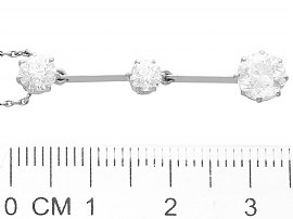 3 Stone Diamond Necklace Platinum