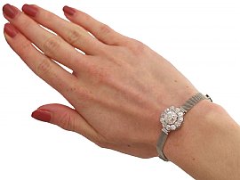 Antique Luxury Diamond Bracelet on the wrist