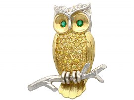 Vintage Owl Brooch Pin for Sale 