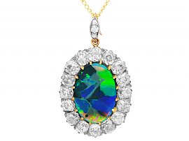 Harlequin Opal Pendant Necklace