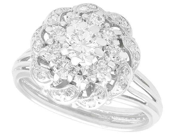 1950s Diamond Cluster Ring Vintage
