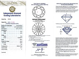 1950s Diamond Cluster Ring Vintage Grading Report