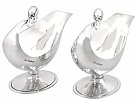 Pair of Sterling Silver Swan Sauceboats - Vintage (1993)