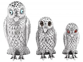 Sterling Silver Owl Shakers 