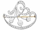 2.25ct Diamond and 12ct Yellow Gold Brooch - Antique Circa 1890