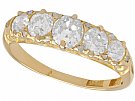 1.64 ct Diamond  and 18 ct Yellow Gold Five Stone Ring - Antique Circa 1890