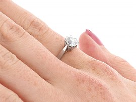 Diamond Engagement Ring being worn