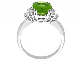 White Gold Ring with Peridot