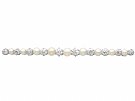 Pearl and 1.01 ct  Diamond, 15 ct White Gold Bar Brooch - Antique Circa 1915