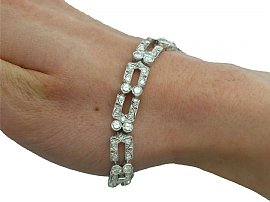 Antique Art Deco Diamond Bracelet Wearing Image
