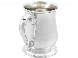 18th Century Silver Mug Handle