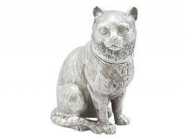 Sterling Silver Cat Shaker - Antique Victorian (1876)