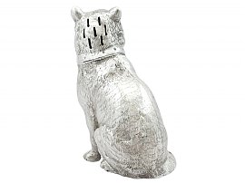 Victorian Sterling Silver Cat Shaker 