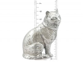 Measurements of Victorian Silver Cat Shaker 