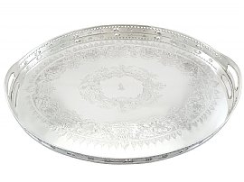 Victorian Silver Tray with Handles