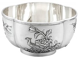 Chinese Export Silver Bowl - Antique Circa 1900; C6062