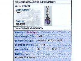 Amethyst Pendant with Diamonds