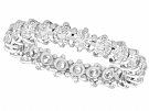 1ct Diamond and 14ct White Gold Full Eternity Ring - Vintage Circa 1970