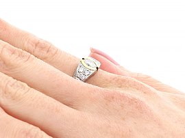 1990s Diamond Ring Wearing Hand