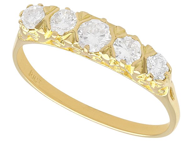Five Stone Diamond Ring 18ct Gold