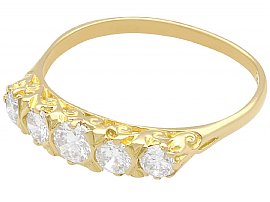 Five Stone Diamond Ring 18ct Yellow Gold