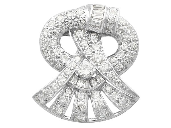 Art Deco Diamond Clip Brooch