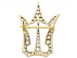 Diamond Brooch with Arrow Detail